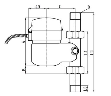 光電(dian)直讀遠傳(chuan)水表外形(xing)尺寸圖